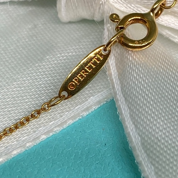 Tiffany & Co. 0.17Ct By The Yard Diamond Necklace 750 Rose gold 16” MSRP $1725 - Picture 3 of 4